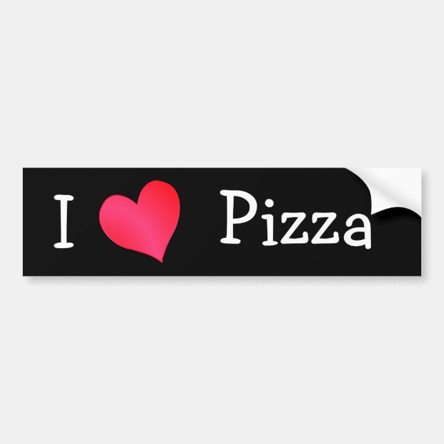 I Love Pizza Bumper Sticker (Front)