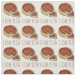 I Love Pizza Chicago Deep Dish Pepperoni Cheese Fabric