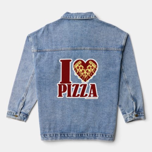 I Love Pizza Denim Jacket