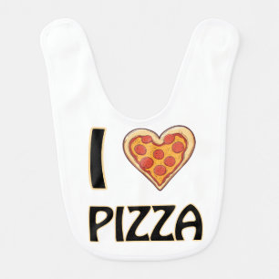 I love Pizza – Funny Food Lover Gift Baby Bib