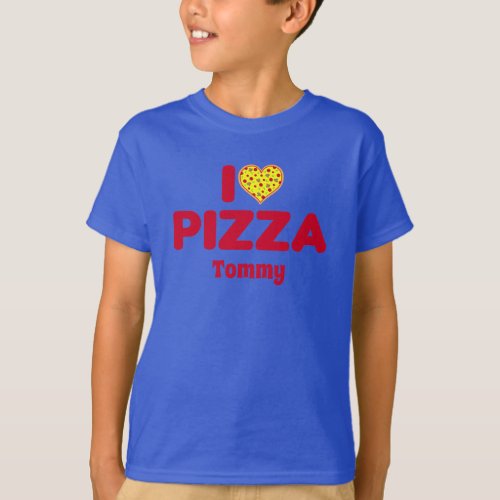 I Love Pizza Funny Heart Shaped Pizza Pie T_Shirt