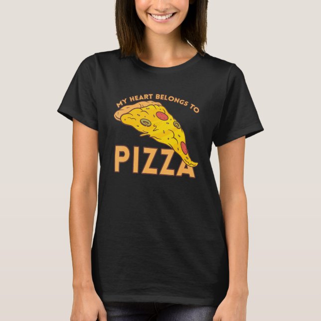 I Love Pizza Heart Valentines Day_5 T-Shirt (Front)