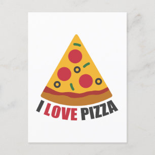 I LOVE PIZZA HOLIDAY POSTCARD