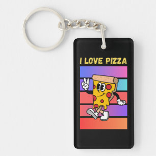 I love pizza. keychain