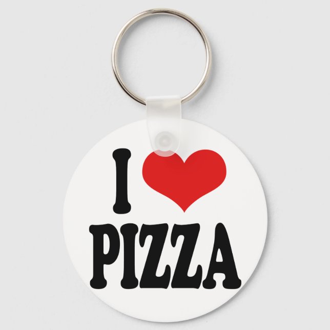 I Love Pizza Keychain (Front)