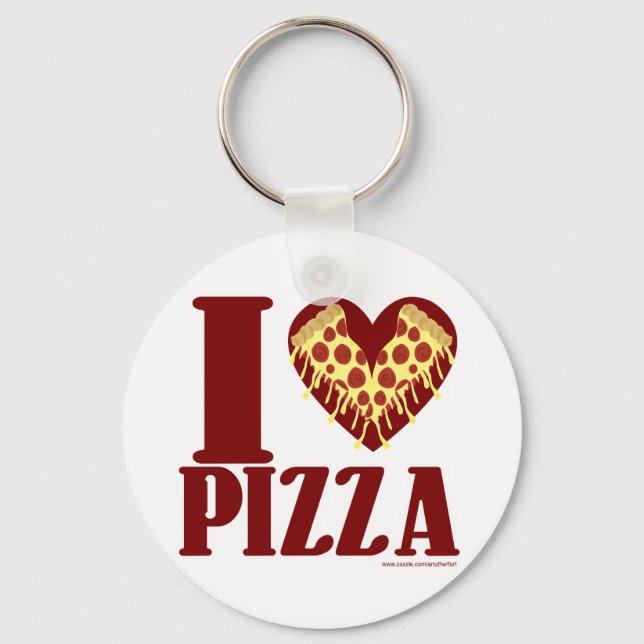 I love Pizza Keychain (Front)