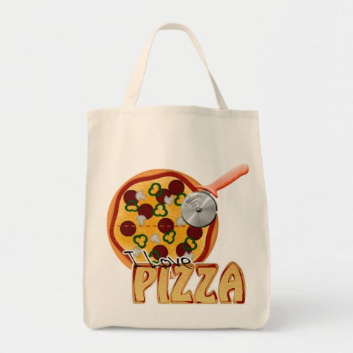 I Love Pizza _ Organic Grocery Tote