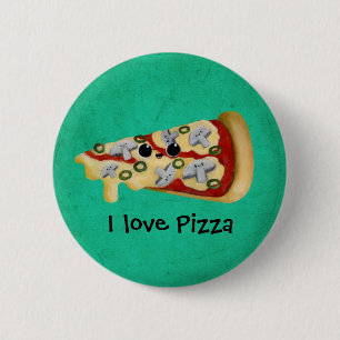 I love Pizza Pinback Button