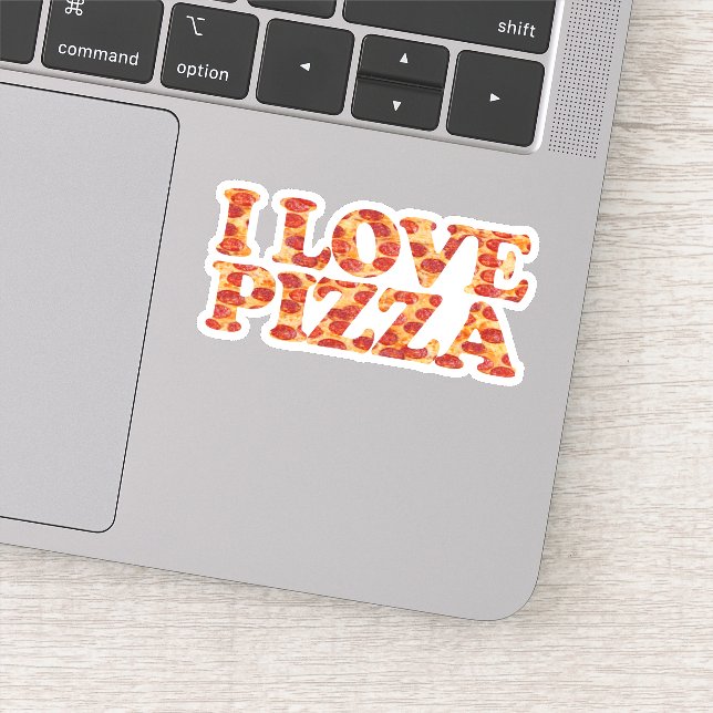I LOVE PIZZA STICKER (Detail)