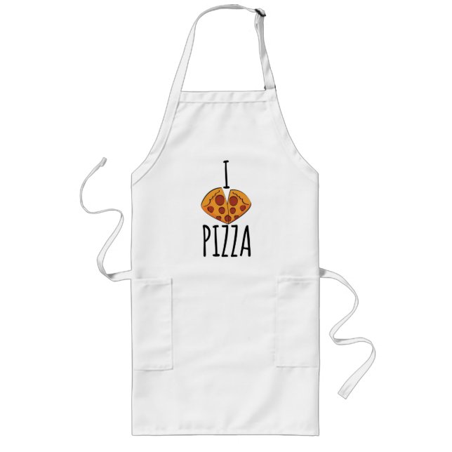I love pizza! T-shirt Long Apron (Front)