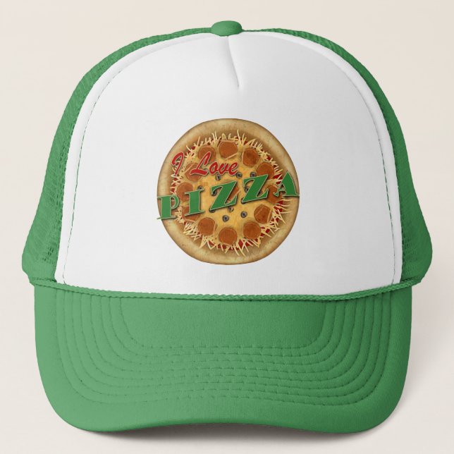 I Love Pizza Trucker Hat (Front)