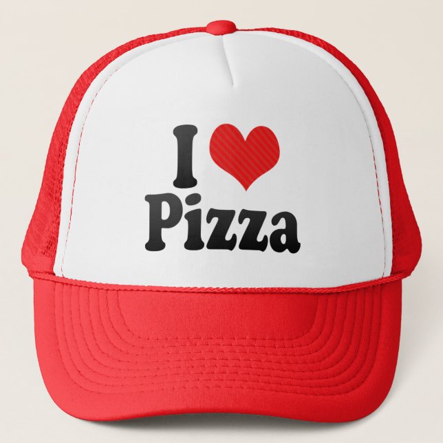 I Love Pizza Trucker Hat (Front)