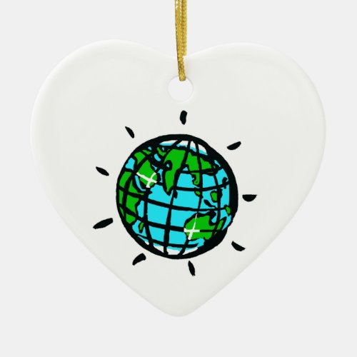 I love Planet EARTH _ Conservation _ Ecology _  Ceramic Ornament