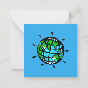 I love Planet EARTH - Our only home -Blue Note Card