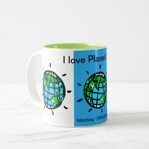 I love Planet EARTH _ Our unique world _ Two_Tone Coffee Mug