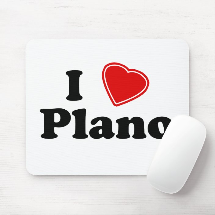 I Love Plano Mouse Pad