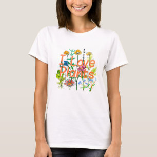 I Love Plants Gardening California Poppies Herbs T-Shirt
