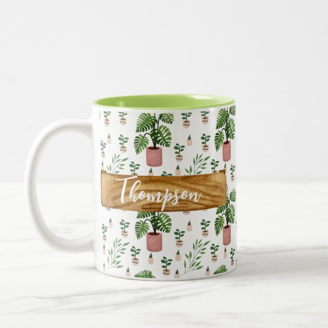 I Love Plants Two-Tone Coffee Mug (Left)
