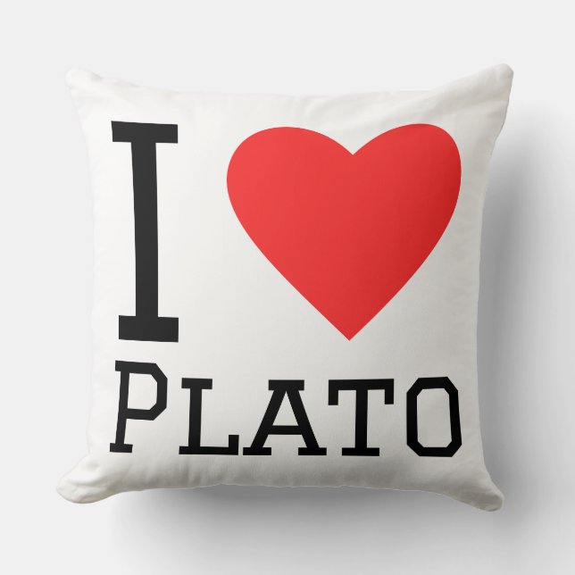 I love Plato  Throw Pillow (Front)