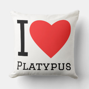 I love platypus throw pillow