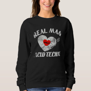 I Love Play Acid Techno Music Idea DJ Vinyl Record Sweatshirt