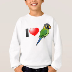 I Love Plum-headed Parakeets (female) Kids' American Apparel Organic T-Shirt