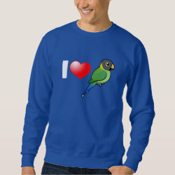 I Love Plum-headed Parakeets (female) Men's Basic Sweatshirt
