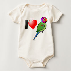 I Love Plum-headed Parakeets (male) Infant Organic Creeper