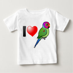 I Love Plum-headed Parakeets (male) Baby Fine Jersey T-Shirt