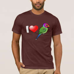 I Love Plum-headed Parakeets (male) Men's Basic American Apparel T-Shirt