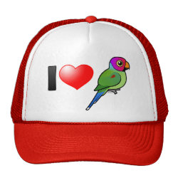 I Love Plum-headed Parakeets (male) Trucker Hat