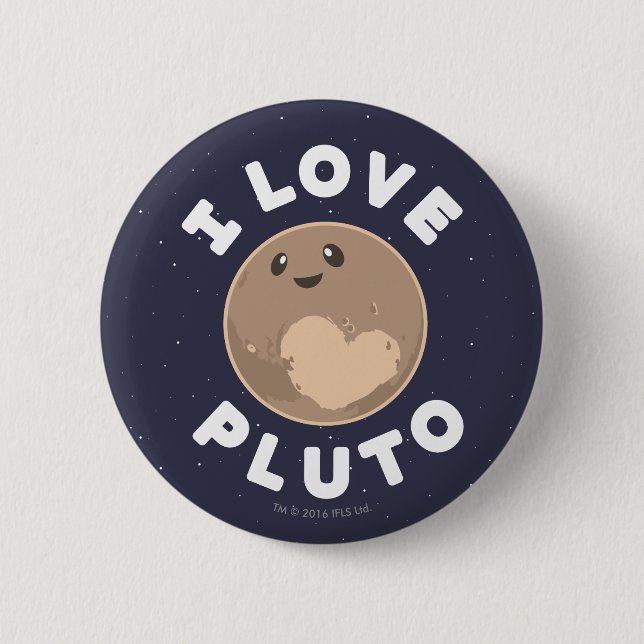 I Love Pluto Button (Front)