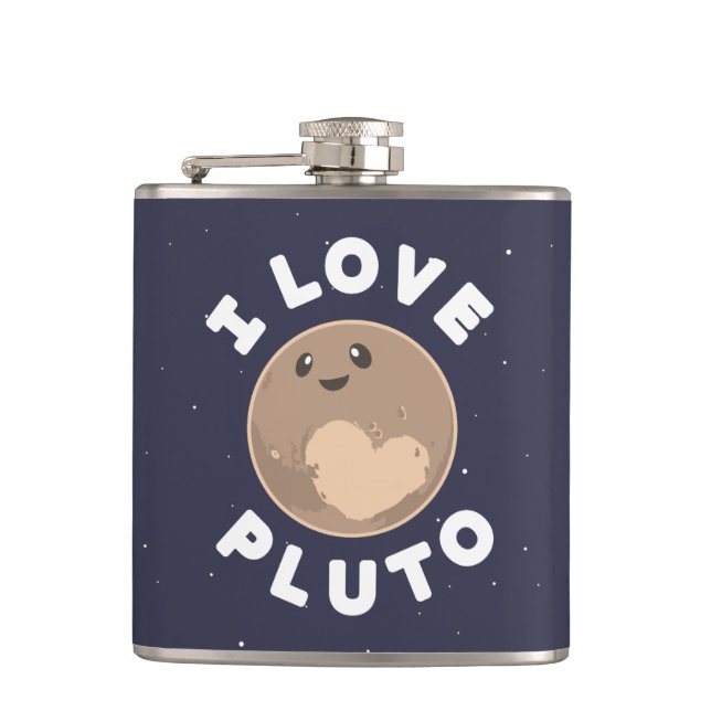 I Love Pluto Flask (Front)