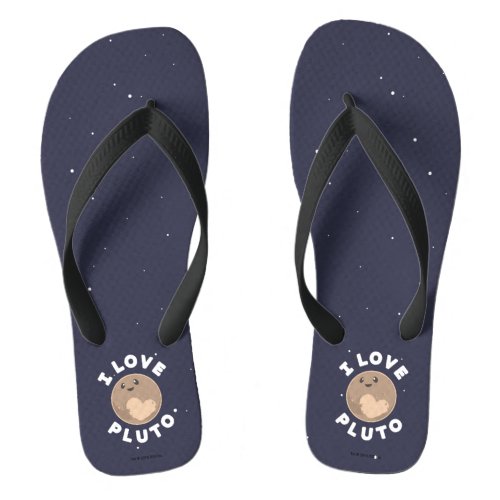 I Love Pluto Flip Flops