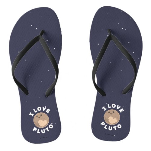 I Love Pluto Flip Flops