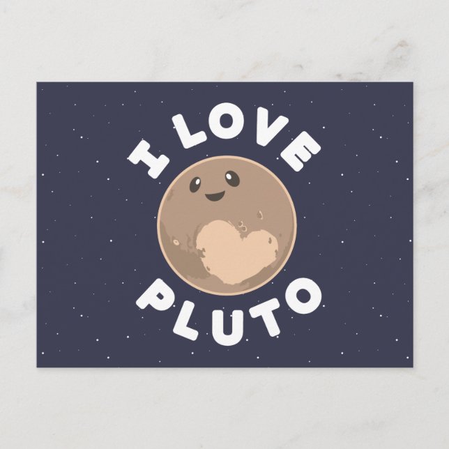 I Love Pluto Postcard (Front)