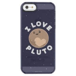 I Love Pluto Clear iPhone SE/5/5s Case