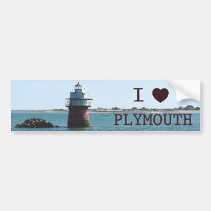 I Love Plymouth Bug Light Bumper Sticker