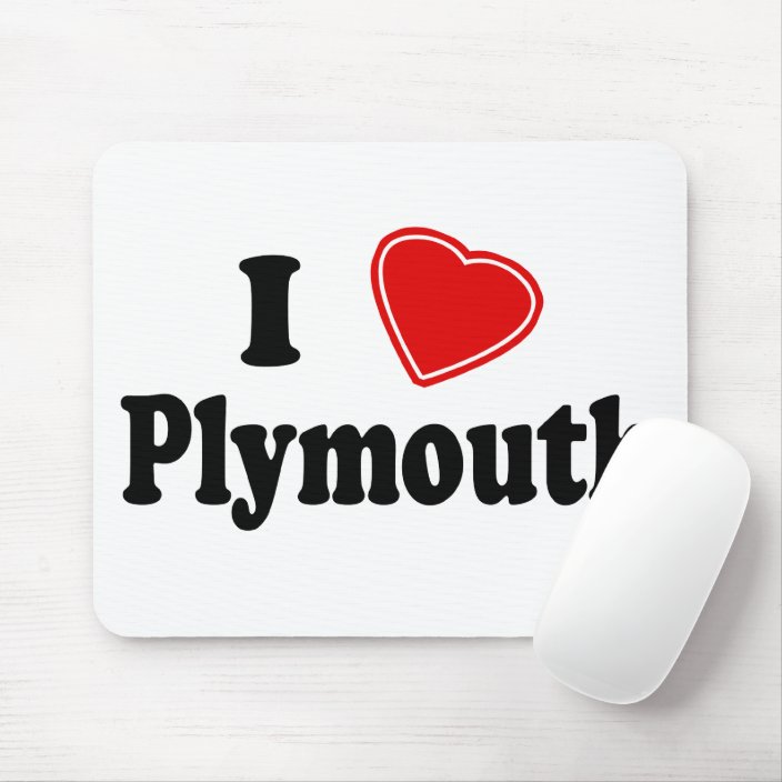 I Love Plymouth Mousepad