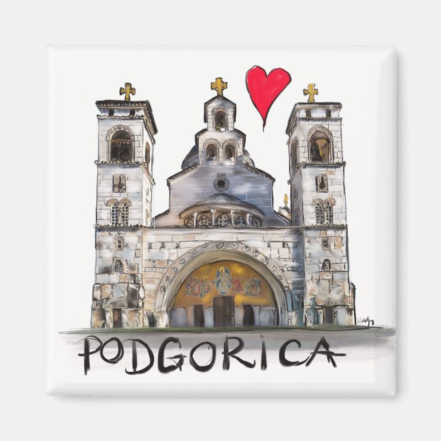 I love Podgorica Magnet (Front)