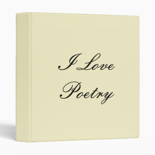 I Love Poetry Binder (Cream & Black)