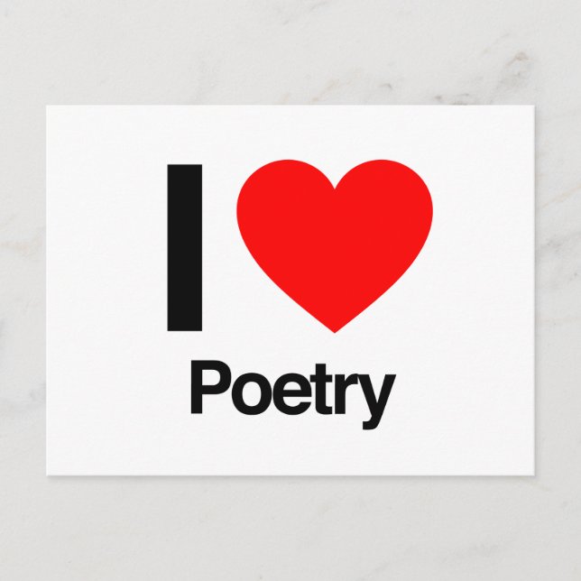 i love poetry postcard (Front)