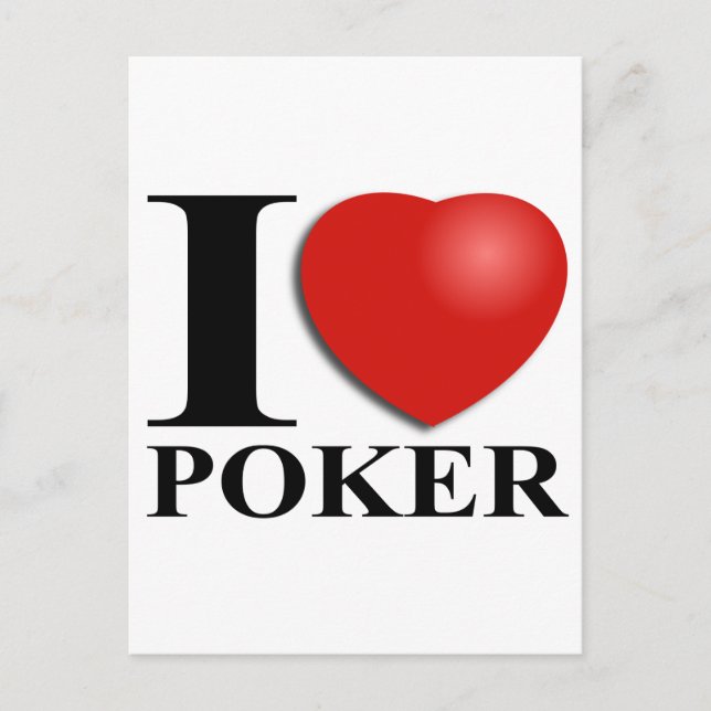 I Love Poker Postcard (Front)