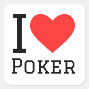 I love poker square sticker