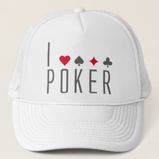 I Love Poker Trucker Hat