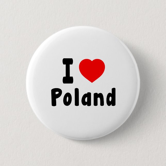 I Love Poland. Button (Front)