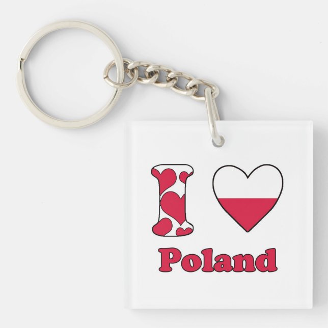 I love Poland Keychain (Front)