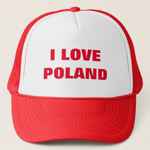 I LOVE POLAND TRUCKER HAT