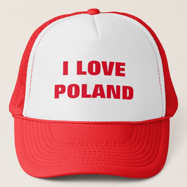I LOVE POLAND TRUCKER HAT (Front)