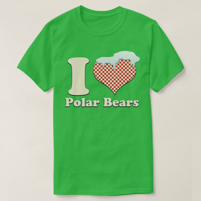 I love Polar Bears Heart Premium  T-Shirt (Design Front)